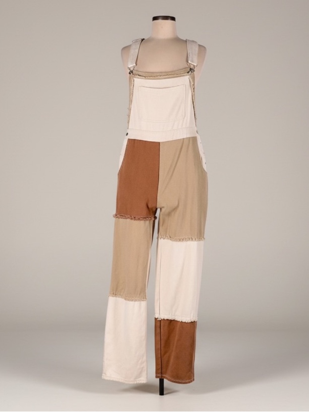 Blue Blush- NEW Color Block Overalls - Picture 4 of 9